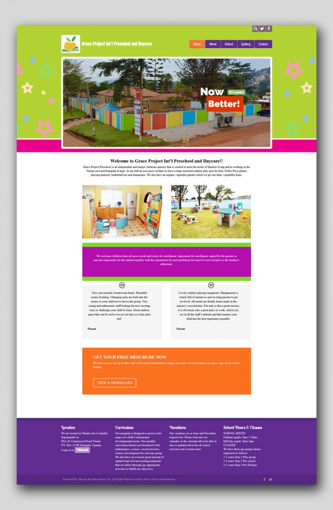 Grace Project PreSchool web